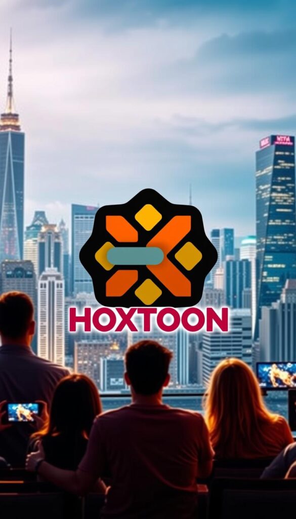 A sleek and modern 4K IPTV service, "Hoxtoon Provider" dominates the USA market with its unparalleled streaming capabilities. Set against a backdrop of a bustling city skyline, the Hoxtoon logo stands prominently in the foreground, its bold colors and clean design radiating a sense of professionalism and reliability. In the middle ground, viewers can see a group of people enjoying the Hoxtoon service on their devices, immersed in a seamless and high-quality viewing experience. The lighting is warm and inviting, creating a welcoming atmosphere that showcases Hoxtoon as America's premier IPTV solution. The overall composition conveys a feeling of cutting-edge technology, exceptional service, and the collective enjoyment of the Hoxtoon community.