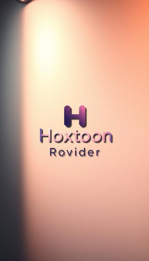Elegant and modern logo for "Hoxtoon Provider" against a sleek, minimalist background. The logo features a stylized "H" with a subtle gradient, conveying a sense of high-quality and professional services. The clean, crisp lines and contemporary design evoke a premium streaming service. Warm, ambient lighting from the left side illuminates the logo, creating depth and a premium feel. The overall composition is well-balanced, with the logo as the focal point, and the background providing a subtle, complementary support.