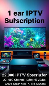 1 year iptv subscription 21000 channels