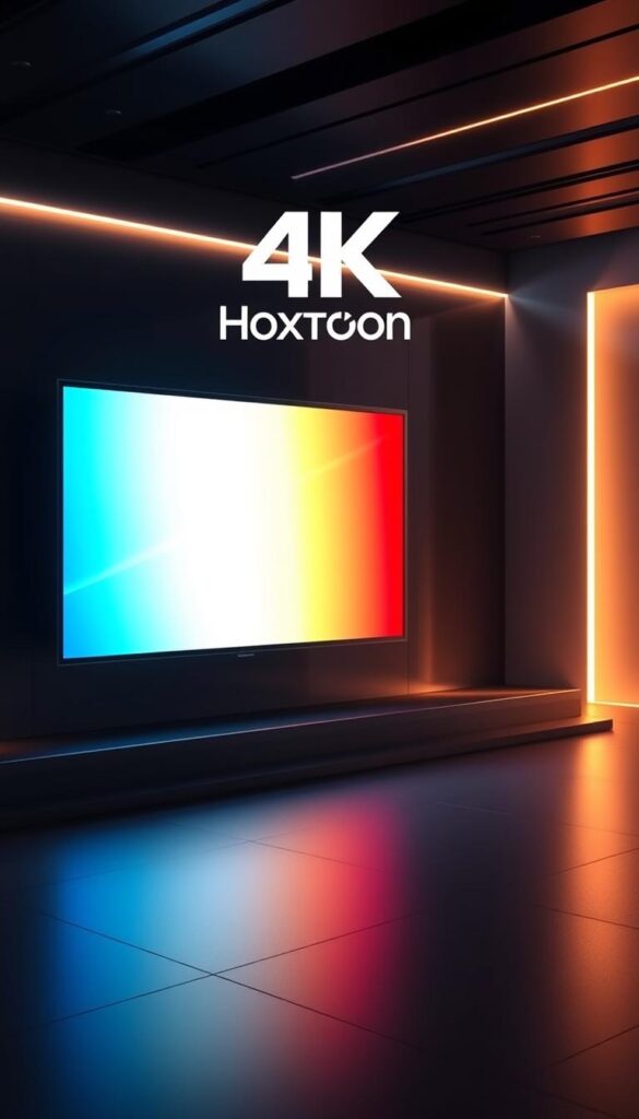 A professional, high-quality 4K live IPTV service provided by Hoxtoon Provider, showcasing a sleek and modern interface. The image features a digital screen displaying a vibrant, crystal-clear live broadcast, surrounded by a minimalist, futuristic design with clean lines and a dark, monochromatic color palette. Subtle lighting casts a warm glow, creating a premium, cinematic atmosphere. The Hoxtoon Provider logo is prominently displayed, conveying a sense of authority and reliability in the IPTV industry. The overall composition highlights the exceptional visual quality and cutting-edge technology that Hoxtoon Provider delivers to its customers.