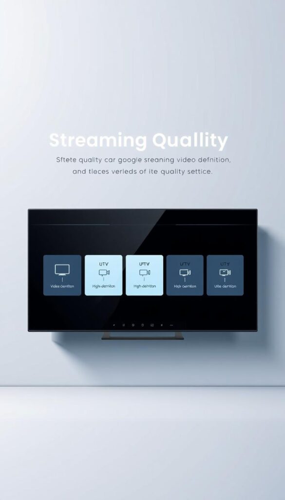 A sophisticated, minimalist illustration showcasing the streaming quality options offered by the Hoxtoon Provider IPTV service. The image depicts a sleek, futuristic interface with a central display highlighting different video quality settings, ranging from standard definition to high-definition and ultra-high-definition. The settings are presented in a clean, grid-like layout, with crisp icons and clear, legible text. The background is a serene, muted gradient, allowing the quality options to take center stage. The overall aesthetic is modern, tech-savvy, and visually appealing, reflecting the advanced capabilities of the Hoxtoon Provider IPTV platform.