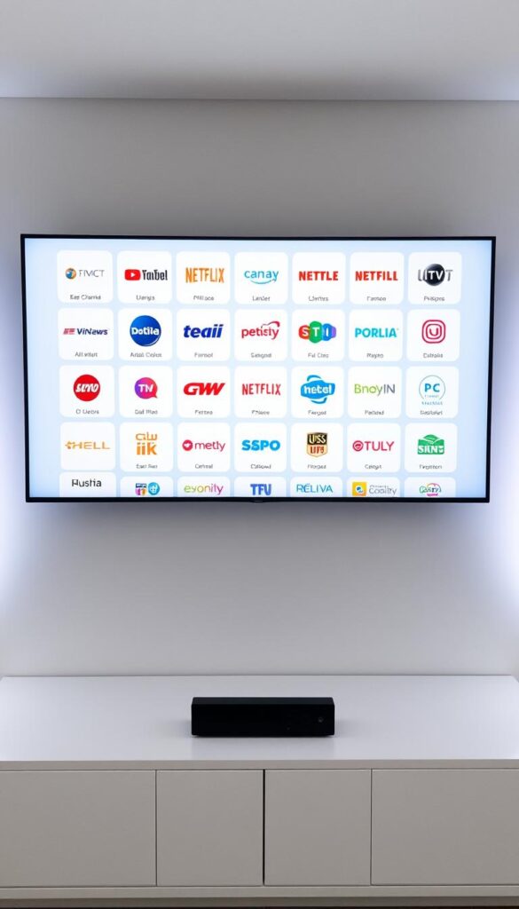 A detailed IPTV channel lineup for the Hoxtoon Provider service, showcased on a sleek, modern interface. The layout features a clean grid of channel logos and names, arranged in a visually appealing manner that emphasizes the comprehensive nature of the offering. The overall aesthetic conveys a sense of professionalism and high-quality content, with a soft, neutral color palette and subtle textures that create a premium, sophisticated ambiance. The image is captured from a slightly elevated angle, providing a clear, unobstructed view of the channel lineup displayed on a stylish, minimalist device or screen. Subtle lighting from the sides accentuates the depth and dimensionality of the interface, while maintaining a balanced, natural appearance.
