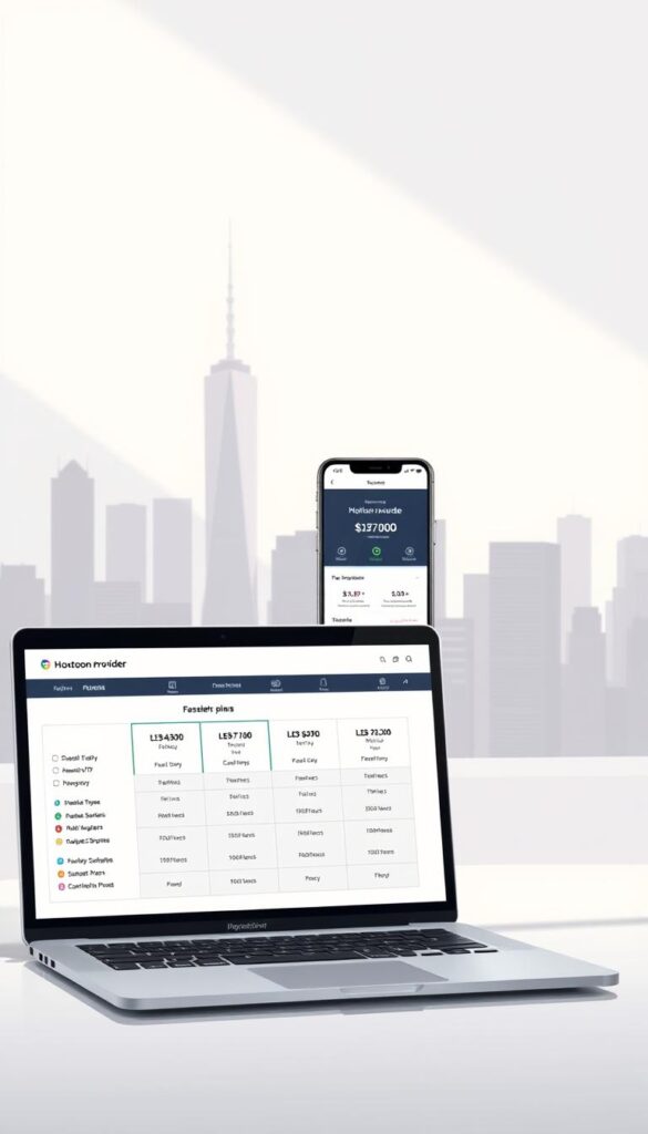 A sleek and modern illustration showcasing the Hoxtoon Provider IPTV reseller plans. In the foreground, a laptop displays a clean and visually appealing pricing table, highlighting the various subscription tiers and their corresponding features. The middle ground features a smartphone displaying the Hoxtoon Provider app interface, showcasing the user-friendly experience. In the background, a minimalist cityscape sets the scene, evoking a professional and tech-savvy atmosphere. The lighting is soft and directional, creating depth and emphasizing the key elements. The overall composition and color palette convey a sense of sophistication and attention to detail, befitting the premium IPTV reseller services offered by Hoxtoon Provider.