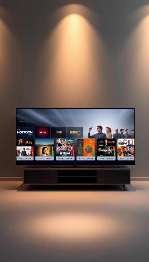 A sleek, minimalist display of HOXTOON Provider's Arabic IPTV packages, showcased against a muted, sophisticated backdrop. The packages are arranged neatly, each with a crisp, high-definition visual representation, conveying the breadth and quality of the content library. Subtle lighting casts a warm, inviting glow, creating a sense of premium, trustworthy service. The overall composition exudes a sense of professionalism and attention to detail, reflecting the reliability and comprehensive nature of HOXTOON's offering.