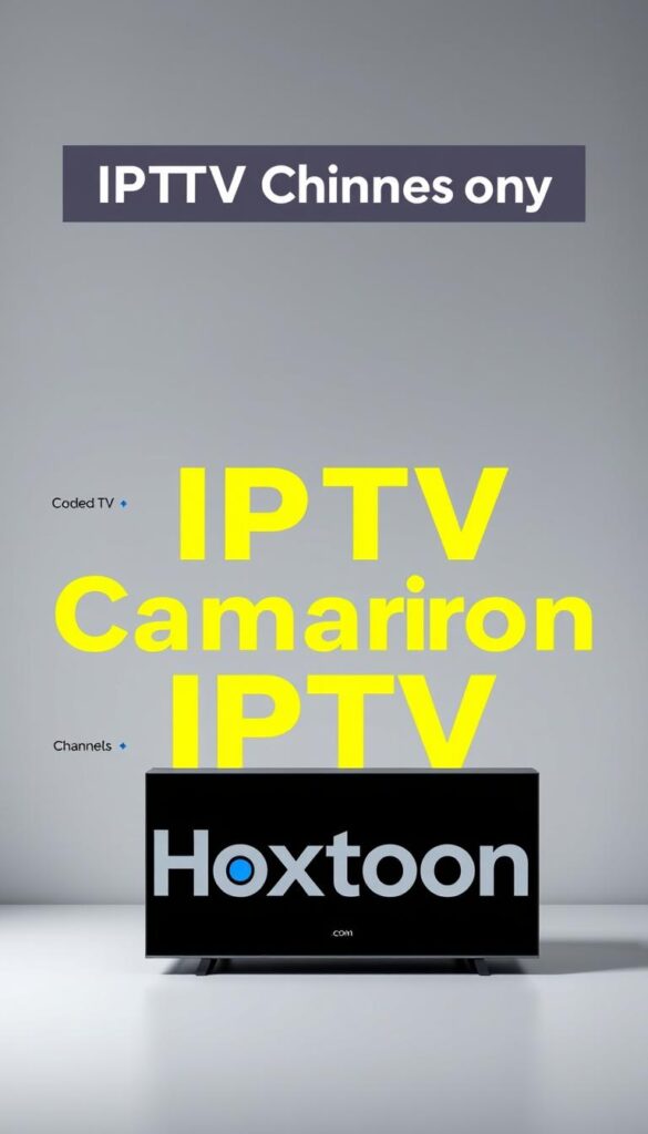 A stylish, minimalist comparison of IPTV channel offerings, showcasing the Hoxtoon Provider brand prominently in the foreground. The layout features a sleek grid of channel icons, each with a concise label, set against a muted, gradient background that exudes a sense of professionalism. The composition is balanced and visually appealing, with a clean, modern aesthetic that aligns with the article's focus on budget-friendly IPTV services. Soft, directional lighting accentuates the minimalist design, creating depth and highlighting the key elements. The overall mood is one of clarity, simplicity, and a touch of sophistication.
